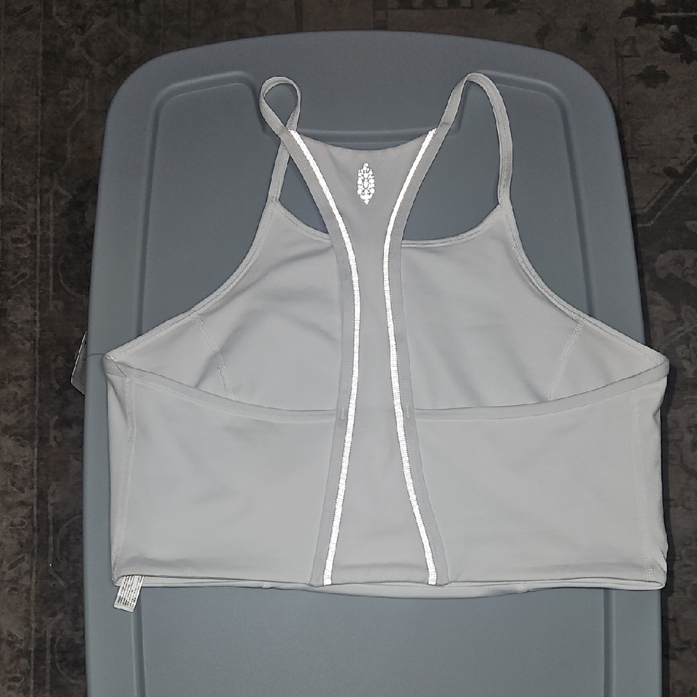 NWT Free People Movement White Sports Bra Size L - Picture 4 of 5